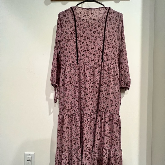 Madewell Long-sleeve Tiered Dress in Branch Floral XXS - Picture 4 of 6